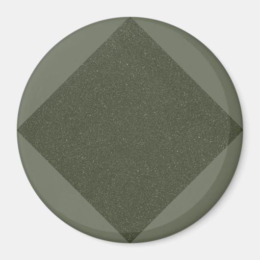 Moss Green Diamond Muster Magnet (Vorne)