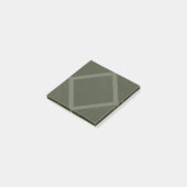 Moss Green Diamond Muster Sticknotes Post-it Klebezettel (angewinkelt)