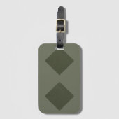 Moss Green Diamond Mustertag Gepäckanhänger (Vorderseite Vertikal)
