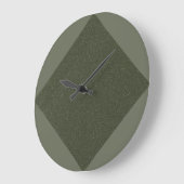 Moss Green Diamond Wall Clock Große Wanduhr (Winkel)