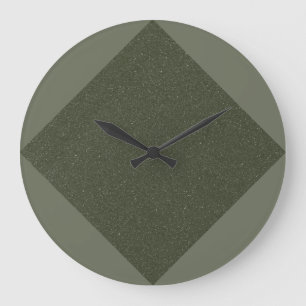 Moss Green Diamond Wall Clock Große Wanduhr