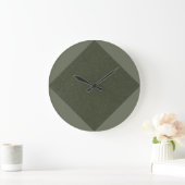Moss Green Diamond Wall Clock Große Wanduhr (Zuhause)
