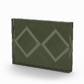 Moss Green Double Diamond Akryllischer Foto Block (Rechts)