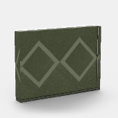 Moss Green Double Diamond Akryllischer Foto Block (Links)