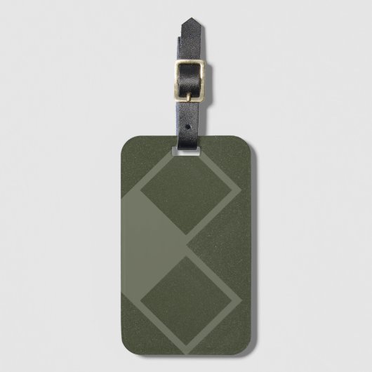 Moss Green Double Diamond Gepäckanhänger (Vorderseite Vertikal)