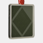 Moss Green Double Diamond Ornament Aus Metall (Rechts)