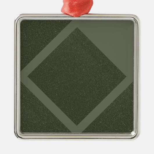Moss Green Double Diamond Ornament Aus Metall (Vorne)