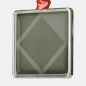 Moss Green Double Diamond Ornament Aus Metall (Links)