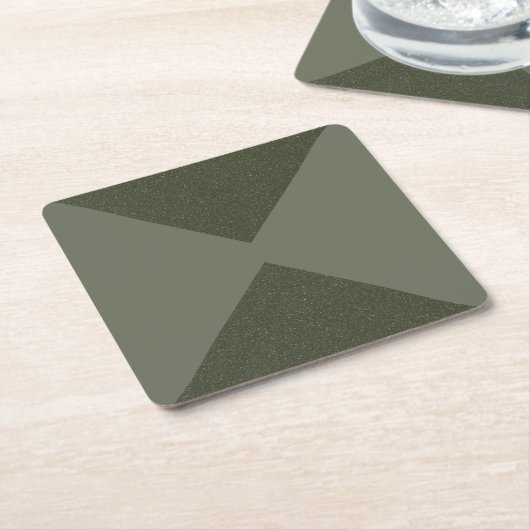 Moss Green Dual-Triangle-Party - Paper Untersetzer (angewinkelt)