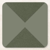 Moss Green Dual-Triangle-Party - Paper Untersetzer (Vorderseite)