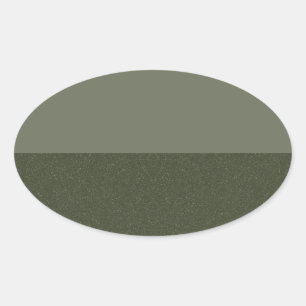 Moss Green Duo Oval Aufkleber – Anpassbar
