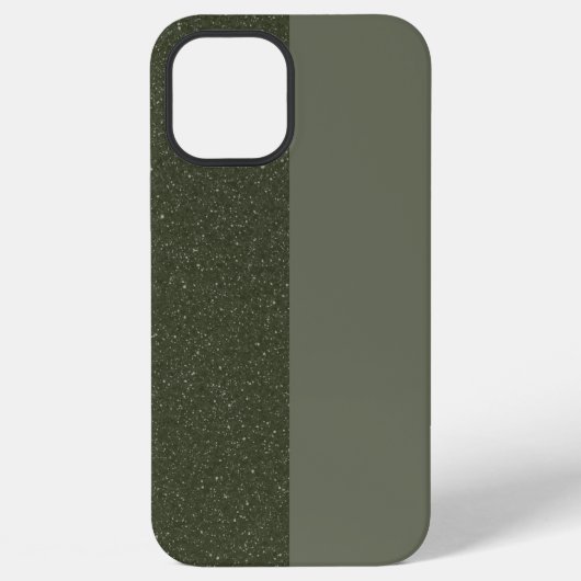 Moss Green Duo-Texture iPhone 12 Pro Max Fall Hülle (Rückseite)