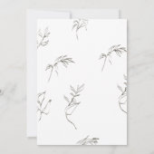 Moss Green Elegant Leafy Garden Monogram Wedding Einladung (Rückseite)