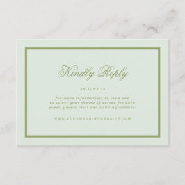 Moss Green Estate Online RSVP Card Begleitkarte