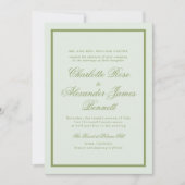 Moss Green Estate Wedding Invitation Einladung (Vorderseite)