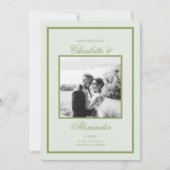 Moss Green Estate Wedding Save the Date Einladung (Vorderseite)