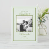 Moss Green Estate Wedding Save the Date Einladung (Stehend Vorderseite)