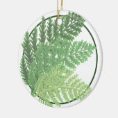 Moss Green Fern Keramik Ornament (Links)