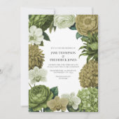 Moss Green, Fern Mist & Pale Pistachio Wedding Einladung (Vorderseite)