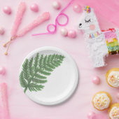 Moss Green Fern Pappteller (Party)