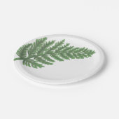 Moss Green Fern Pappteller (Schrägansicht)