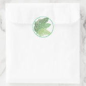 Moss Green Fern Runder Aufkleber (Tasche)