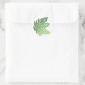 Moss Green Fern Runder Aufkleber (Tasche)
