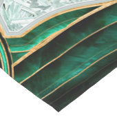 Moss Green Geode and Crystals Digital Art Kurzer Tischläufer (Ecke)