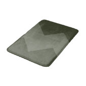 Moss Green Geometric Bath Mat Badematte (Schrägansicht)