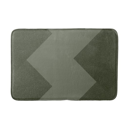 Moss Green Geometric Bath Mat Badematte (Vorderseite)