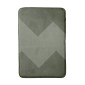 Moss Green Geometric Bath Mat Badematte (Vorderseite Vertikal)