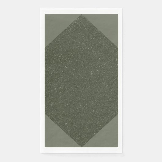 Moss Green Geometric Custom Napkin - individuell a Serviette (Vorderseite)