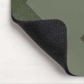 Moss Green Geometric Mousepad (Ecke)