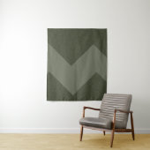 Moss Green Geometric Wall Tapestry Wandteppich (Beispiel)