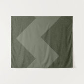 Moss Green Geometric Wall Tapestry Wandteppich (Vorderseite (Horizontal))