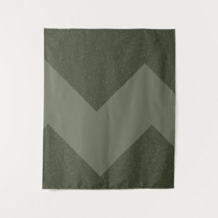 Moss Green Geometric Wall Tapestry Wandteppich
