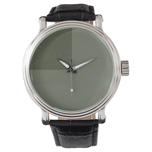 Moss Green Geometric Watch - Anpassbar Armbanduhr (Vorderseite)