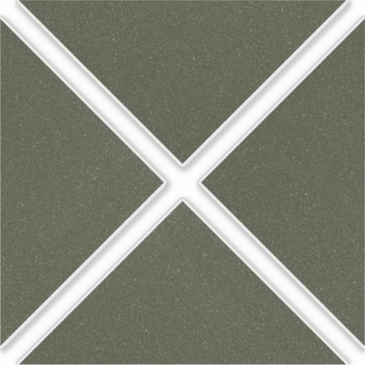 Moss Green Geometric X Vinyl Sticker (Vorderseite)