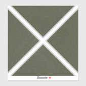 Moss Green Geometric X Vinyl Sticker (Blatt)