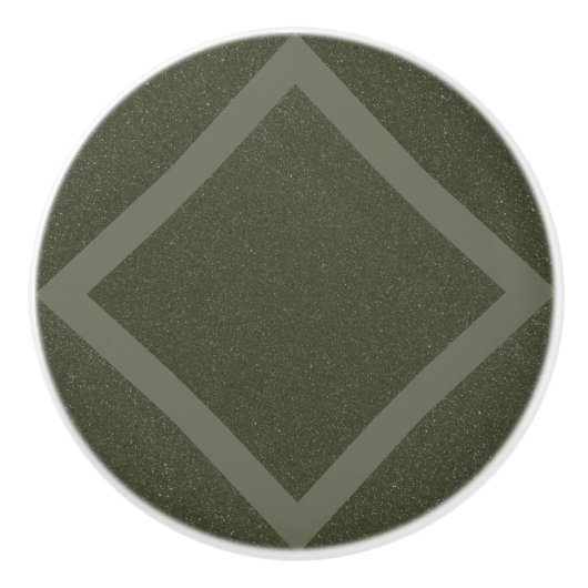 Moss Green Gerahmt Diamond Drawer Pull - Anpassen Keramikknauf (Vorderseite)