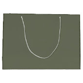 Moss Green Gift Bag mit texturierten Seiten Große Geschenktüte (Rückseite)