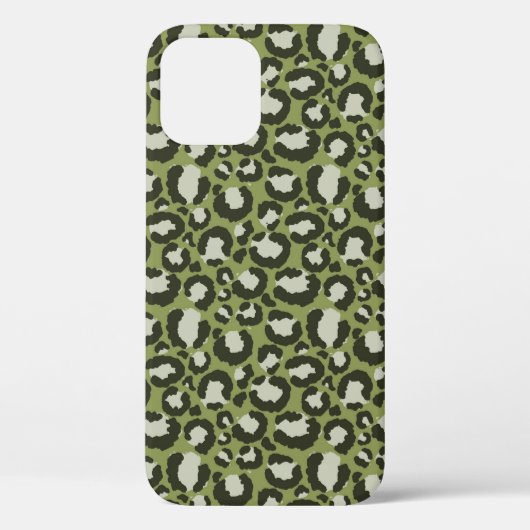 Moss Green Glamorous Leopard Spots Animal Print Case-Mate iPhone Hülle (Rückseite)
