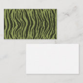 Moss Green Glamorous Tiger Stripes Animal Print Mitteilungskarte (Vorne/Hinten)
