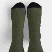 Moss Green Glitzer Crew Socks - Damenhandschuh Socken (Oben)