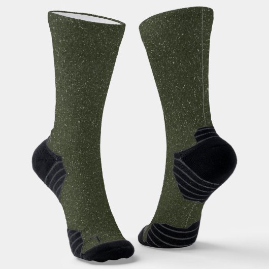 Moss Green Glitzer Crew Socks - Damenhandschuh Socken (Gewinkelt)