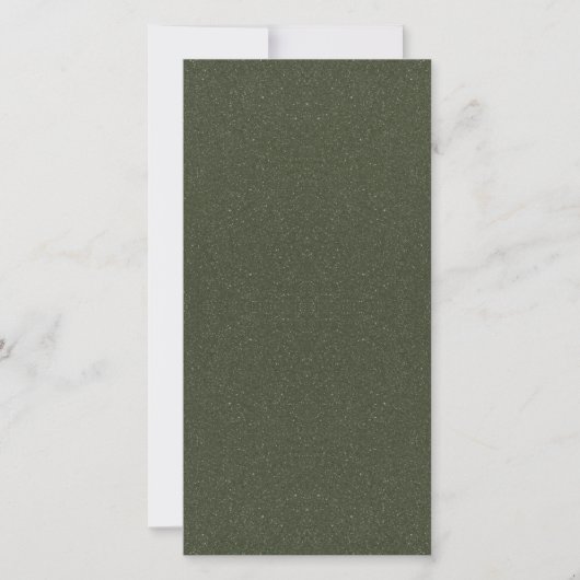 Moss Green Glitzer Save the Date Card - Anpassen (Vorderseite)