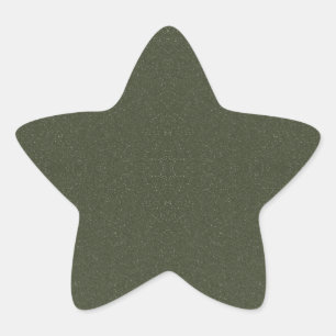 Moss Green Glitzer Star Custom Aufkleber