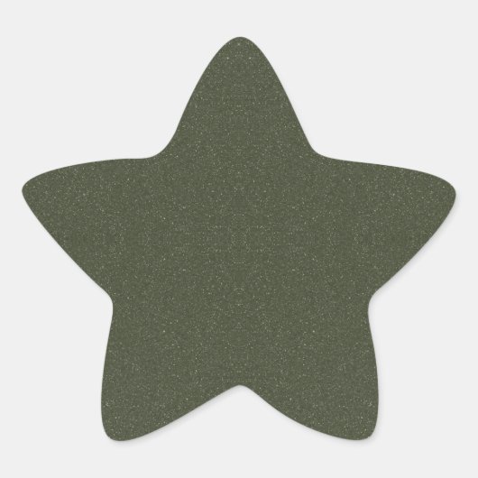 Moss Green Glitzer Star Custom Aufkleber (Vorderseite)