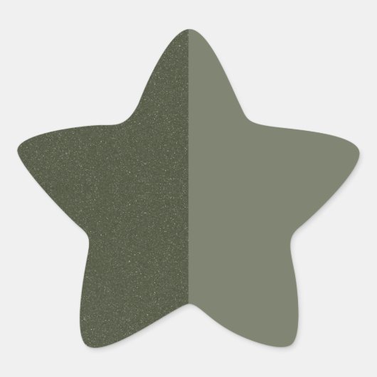 Moss Green Glitzer Star Custom Aufkleber (Vorderseite)