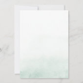 Moss Green Gold Watercolor Succulent Frame Wedding Einladung (Rückseite)